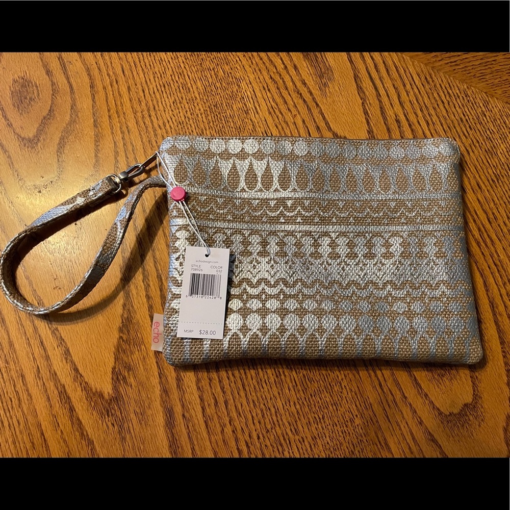 Bikini bag with metallic design